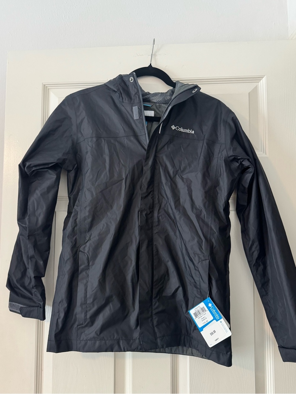Columbia Black Youth Waterproof Jacket with Hood